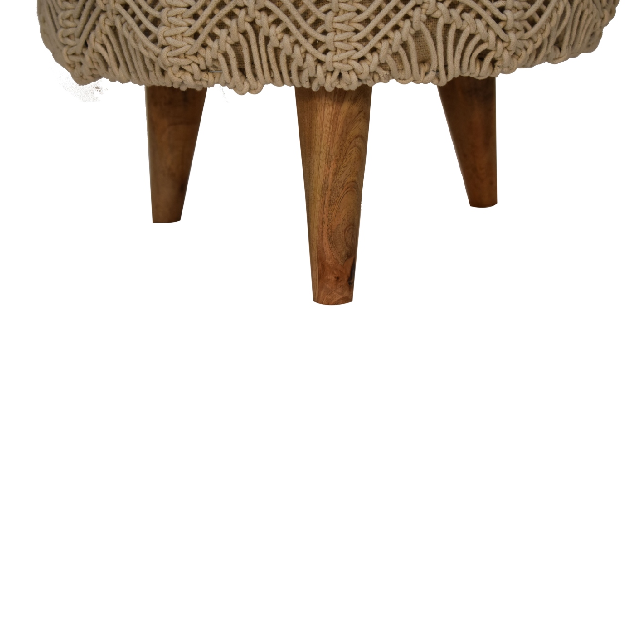 Crotchet Beige Footstool - Image 8
