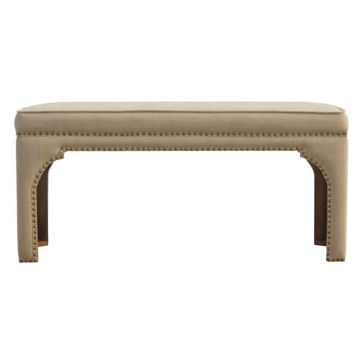 Mud Linen Occasional Bench - Image 9