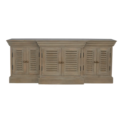 Grey Wash Shutter TV Cabinet - Image 7