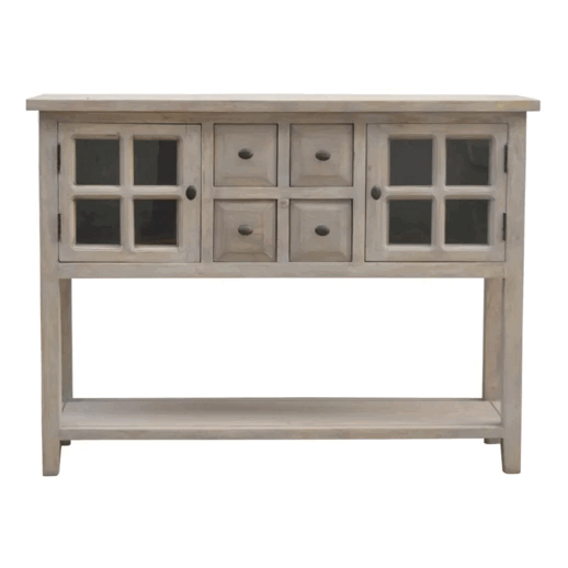 2 Door 4 Drawer Glazed Console - Image 9