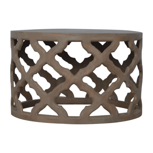 Grey Wash Large Cut-out Stool - Image 7