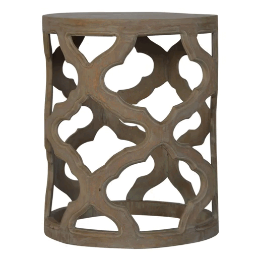 Grey Wash Cut-out Stool - Image 6