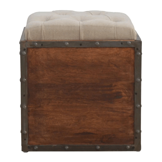 Iron Padded Storage Footstool - Image 9