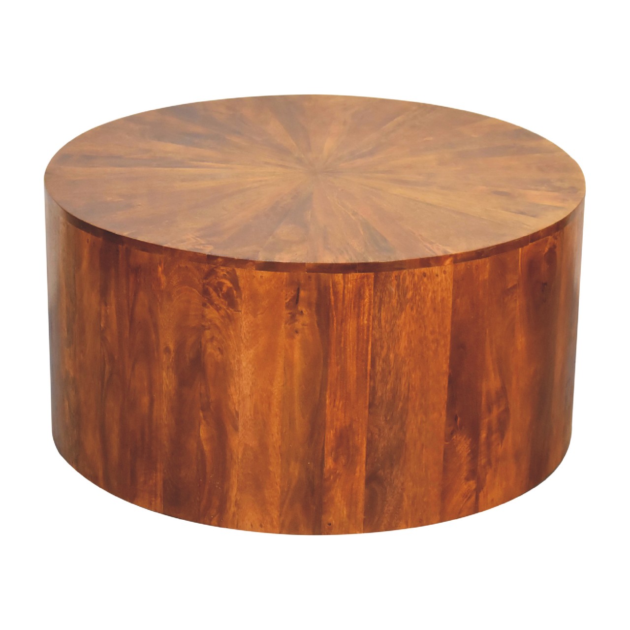 Chestnut Round Wooden Coffee Table - Image 3