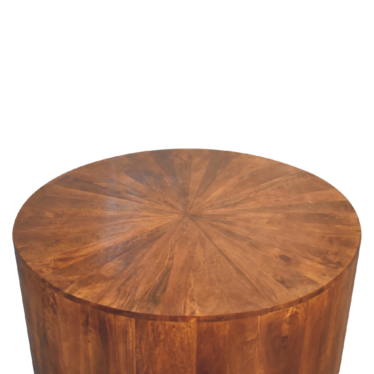 Chestnut Round Wooden Coffee Table - Image 5