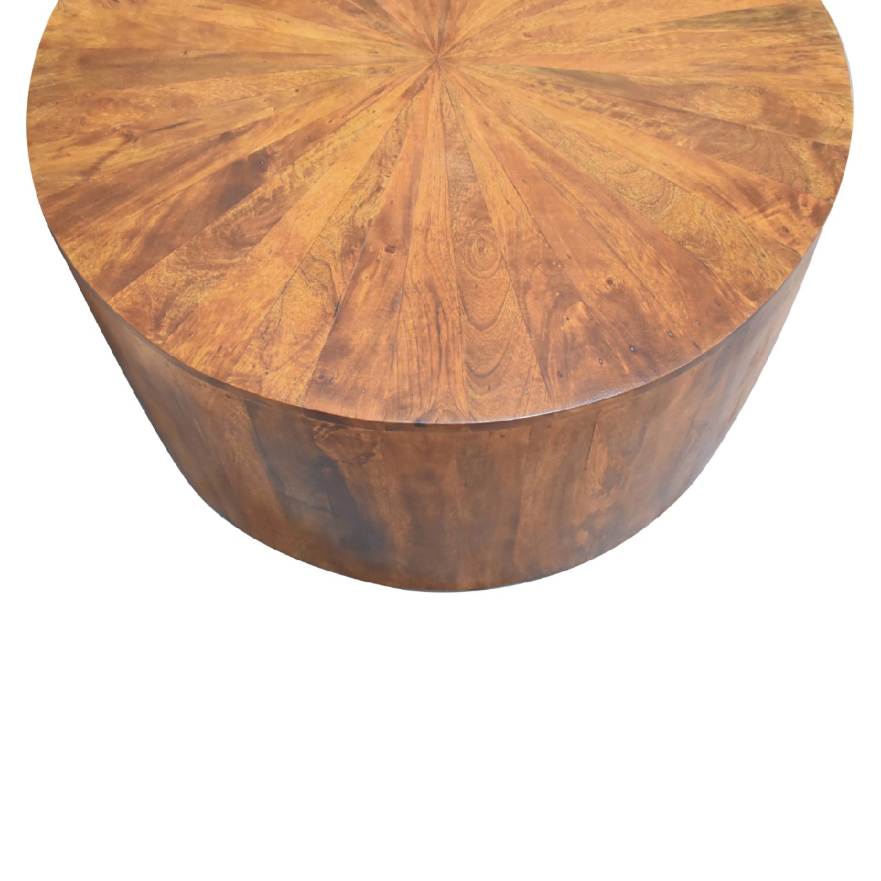 Chestnut Round Wooden Coffee Table - Image 6