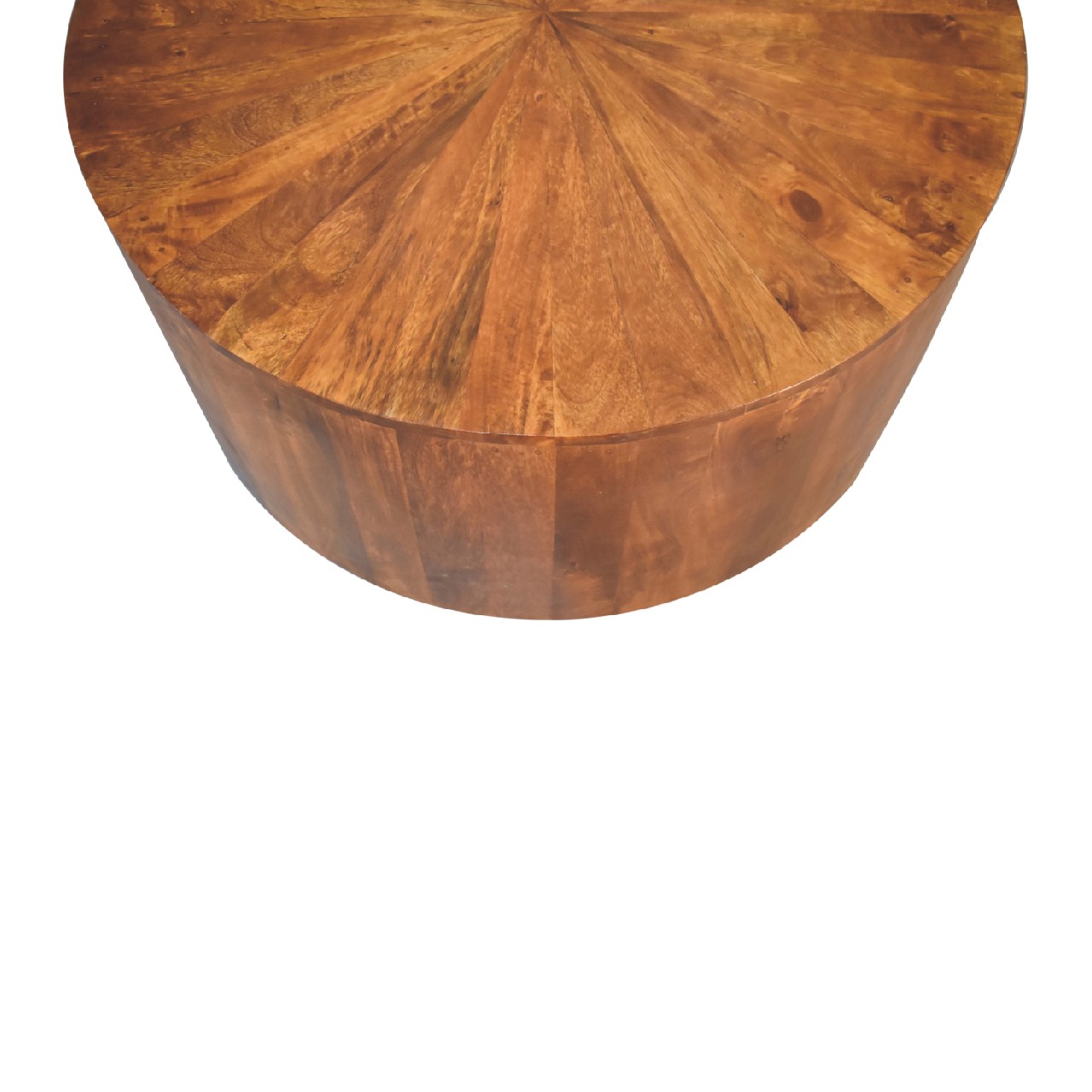 Chestnut Round Wooden Coffee Table - Image 7