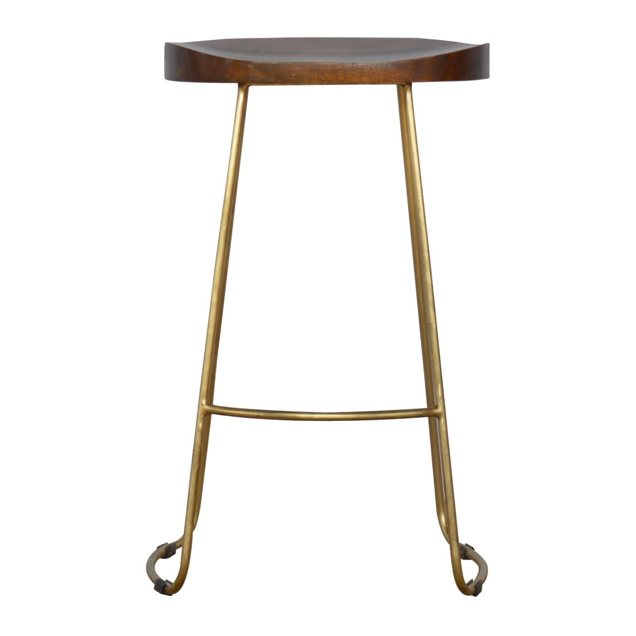 Gold Iron Bar Stool - Image 2