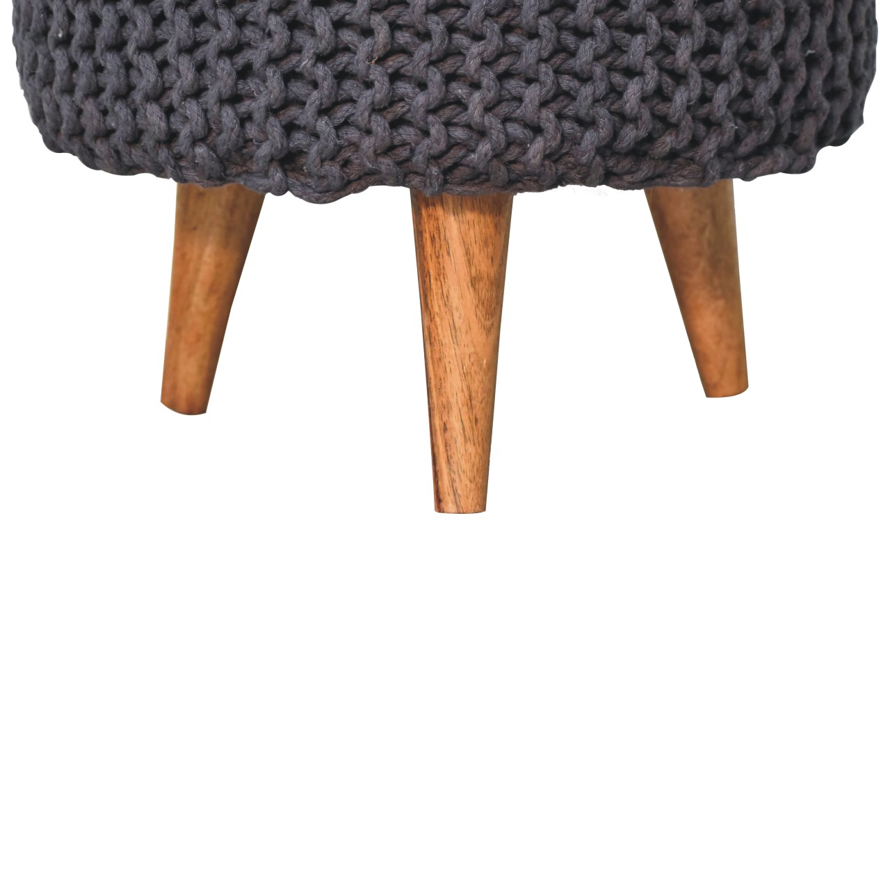 Keeva Grey Round Footstool - Image 7