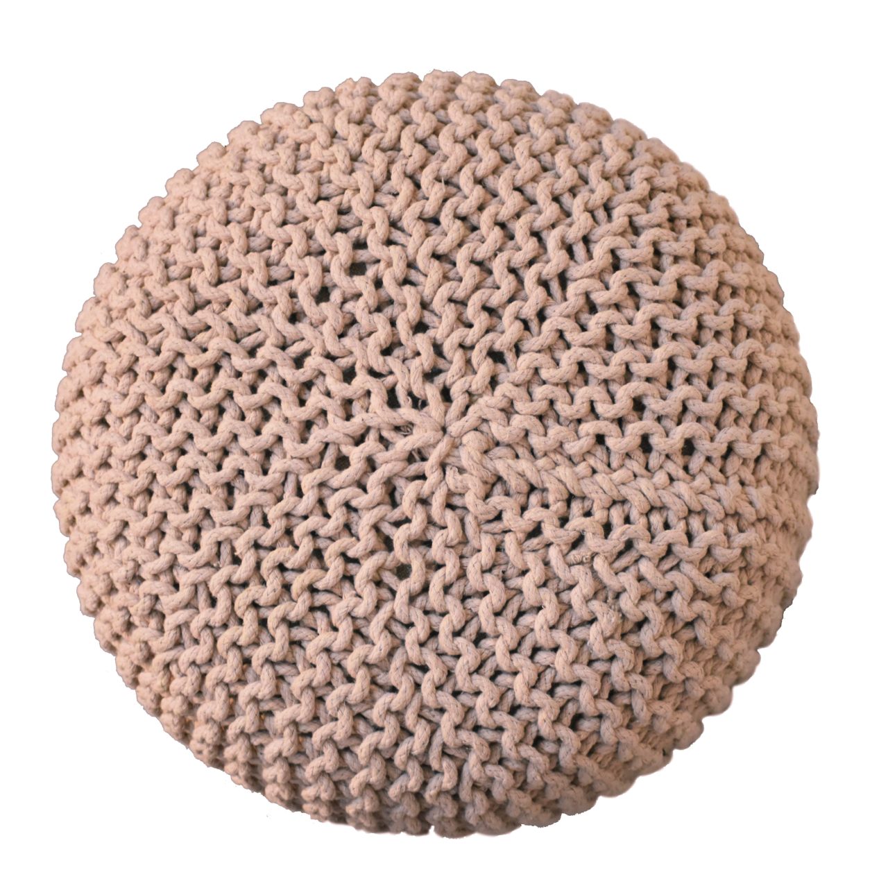 Keeva Beige Round Footstool - Image 5