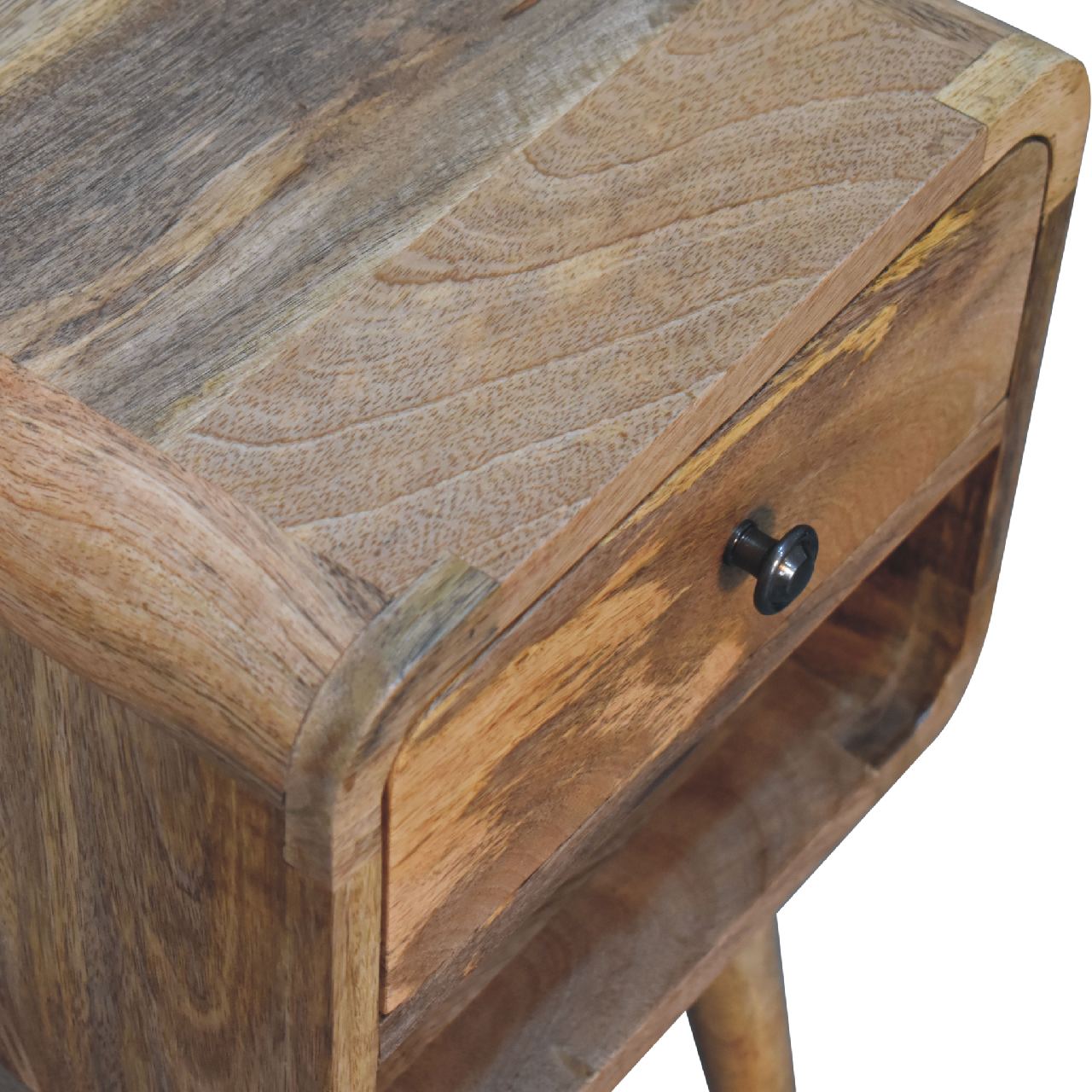 Mini Oak-ish Curve Lower Bedside - Image 7