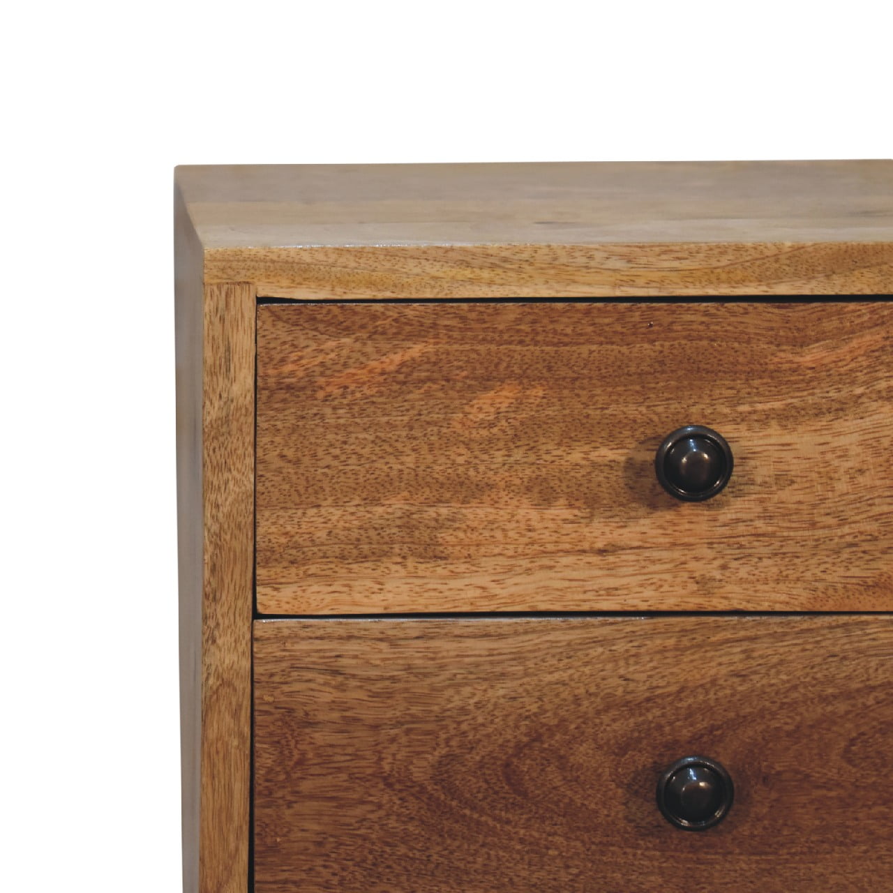 Mini 2 Drawer Oak-ish Bedside - Image 5