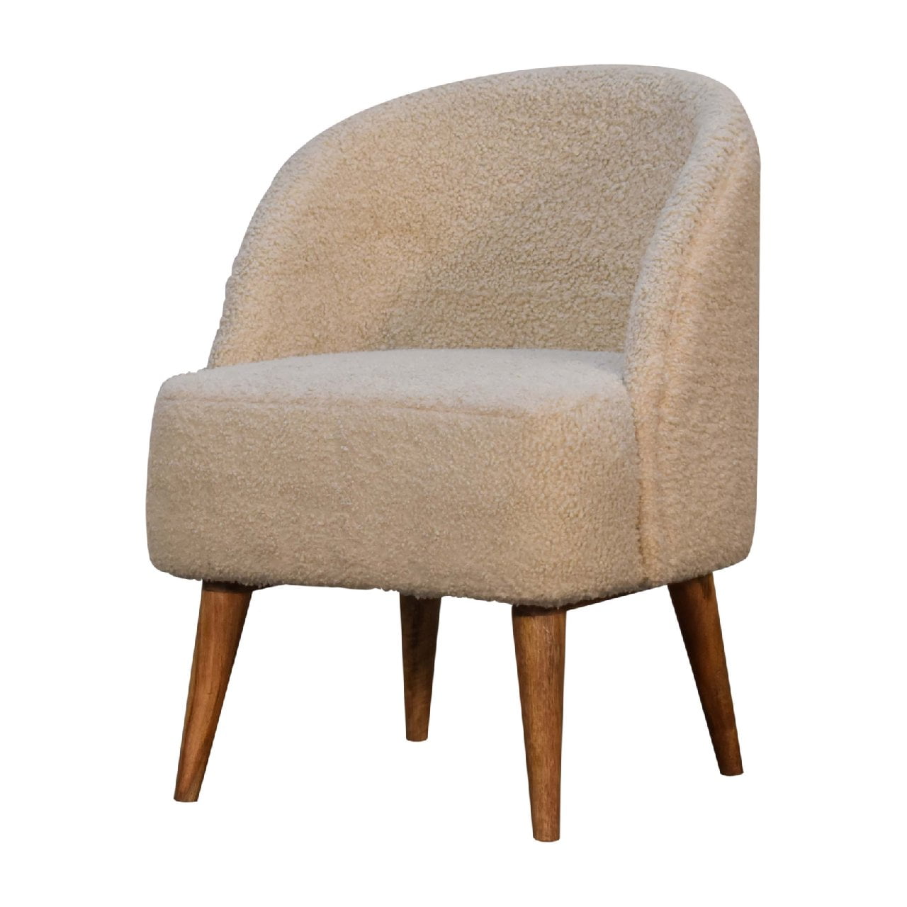 Cream Boucle Tub Chair - Image 3