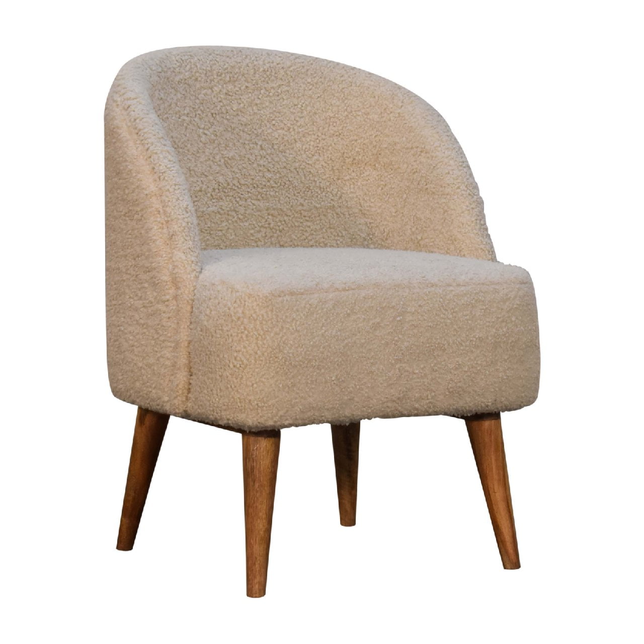 Cream Boucle Tub Chair - Image 4
