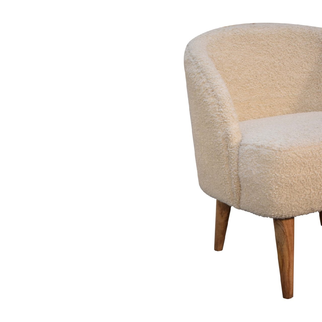 Cream Boucle Tub Chair - Image 7