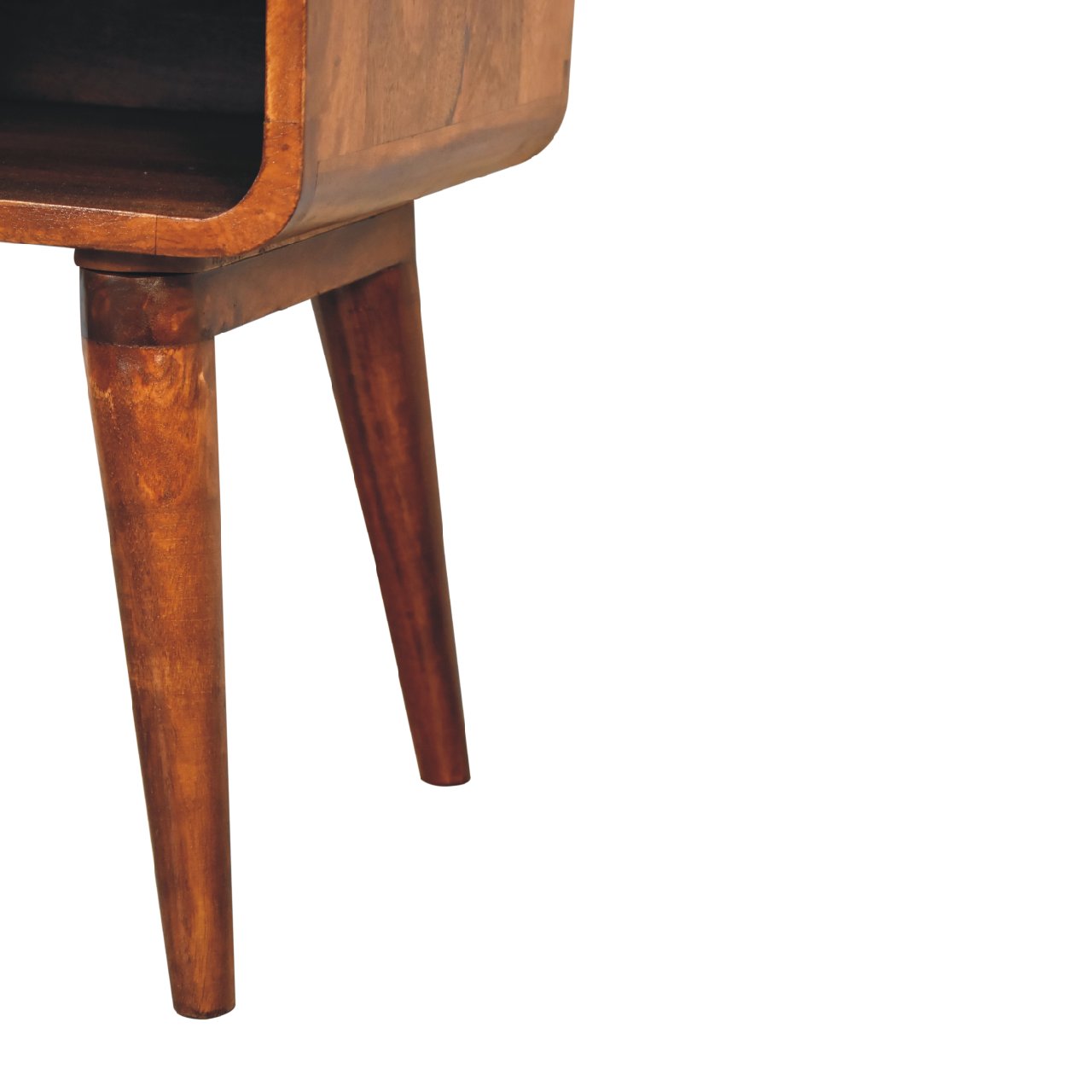 Curve Open Slot Chestnut Bedside - Image 8