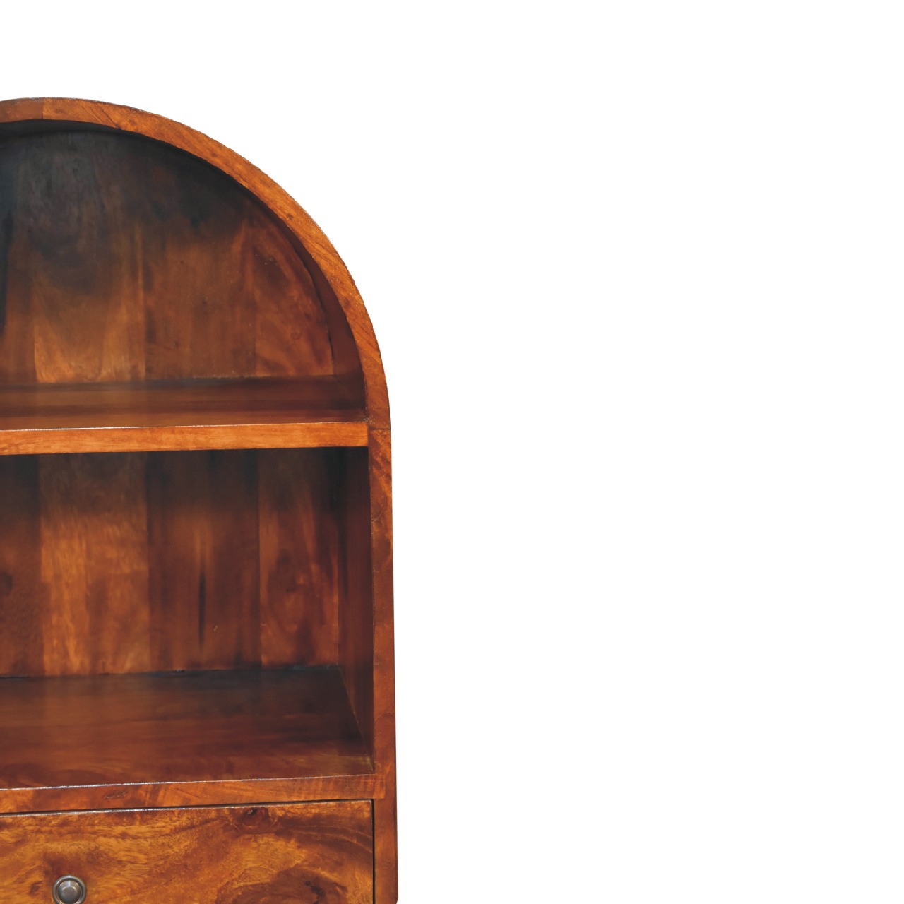 Round Chestnut Display Cabinet - Image 5