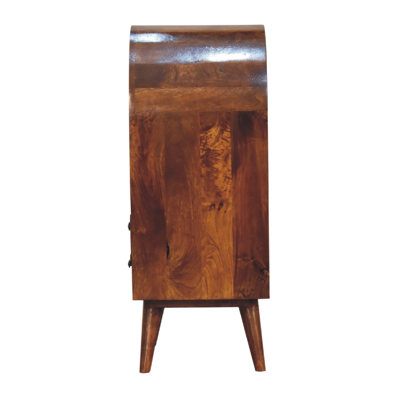 Round Chestnut Display Cabinet - Image 9