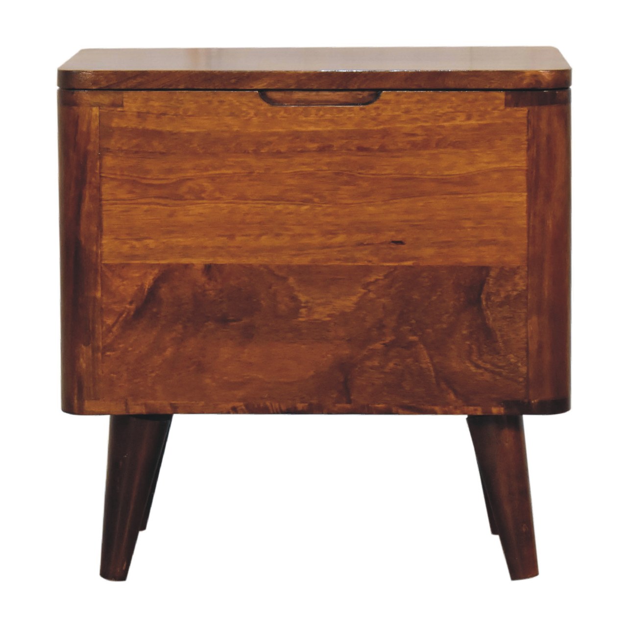 Chestnut Lid-up Storage Stool - Image 2