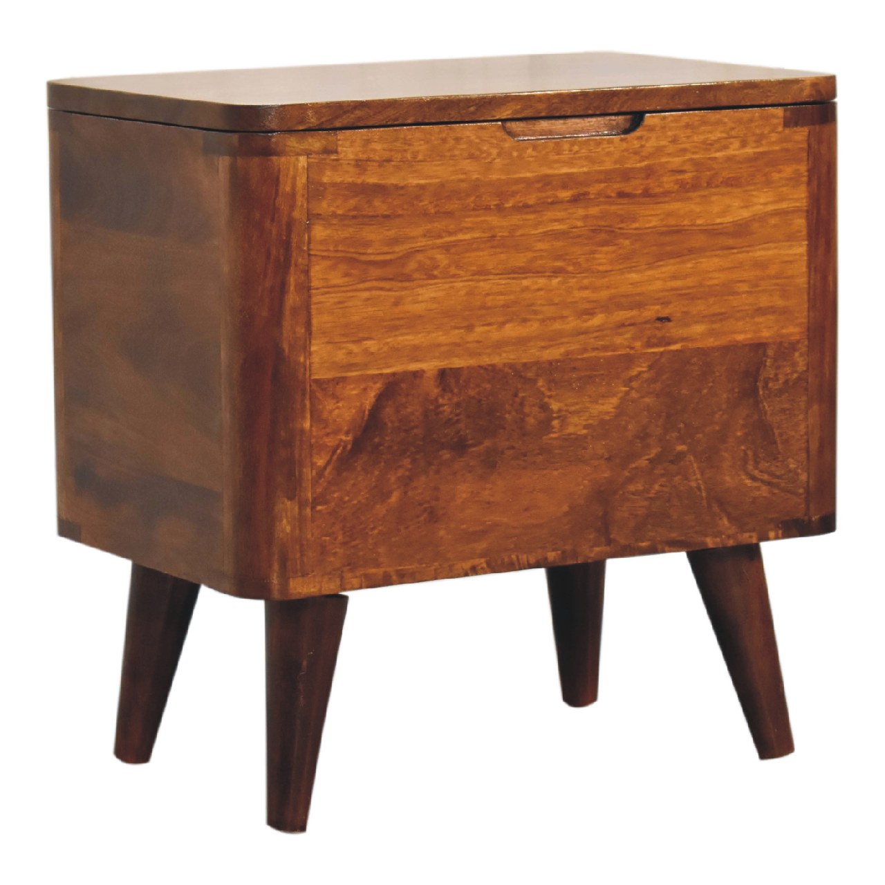 Chestnut Lid-up Storage Stool - Image 3
