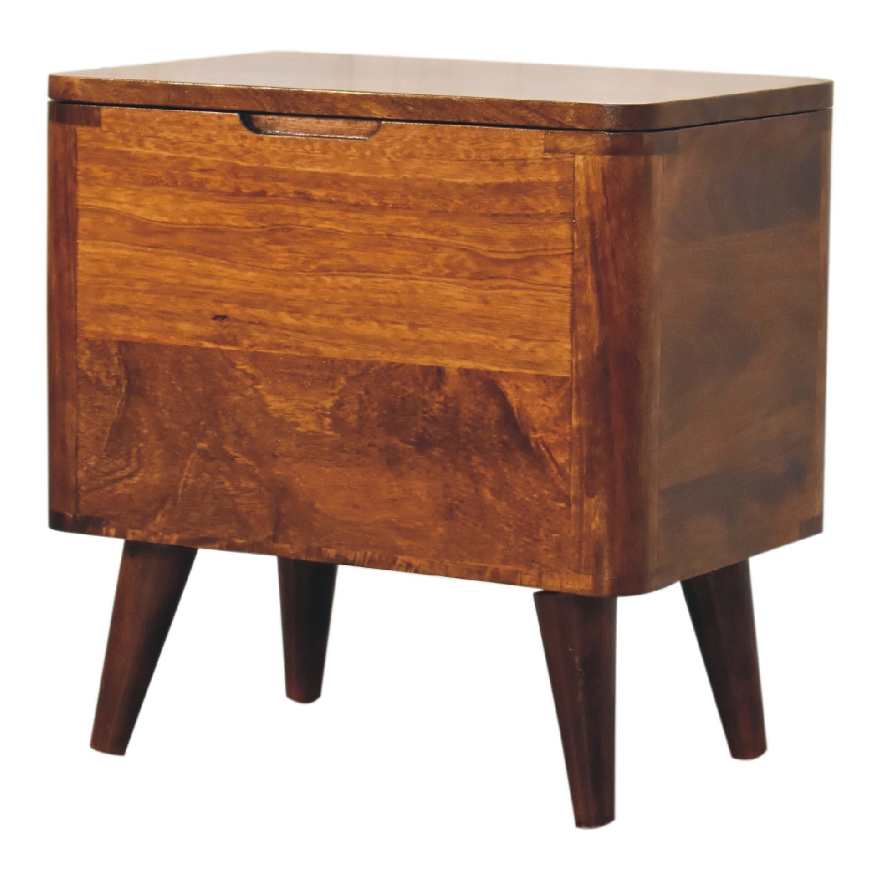 Chestnut Lid-up Storage Stool - Image 4
