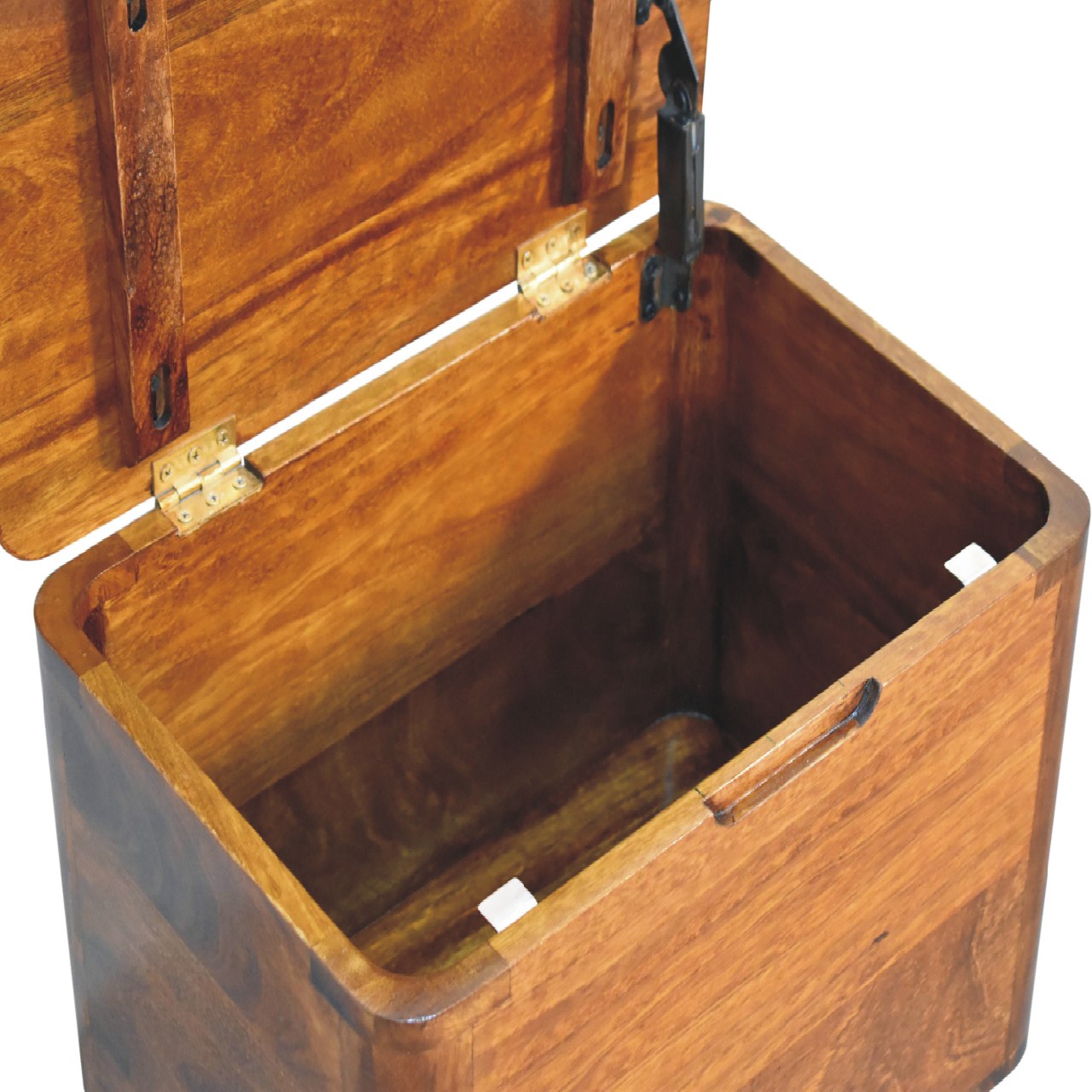 Chestnut Lid-up Storage Stool - Image 7