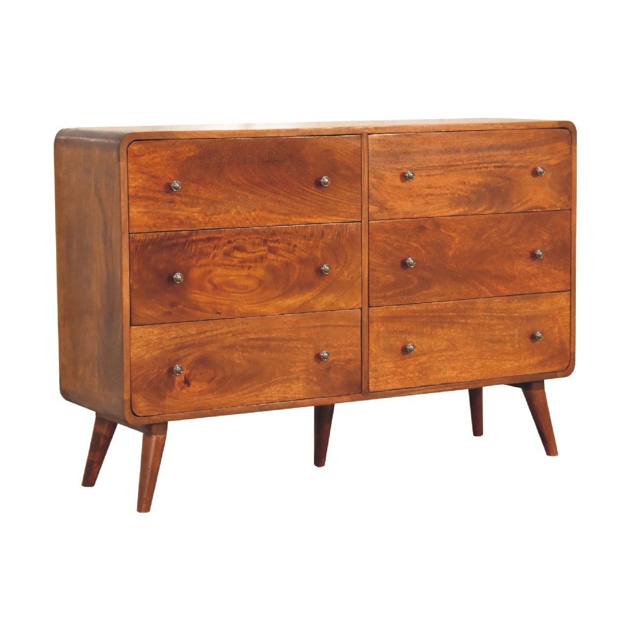 Large Curved Chestnut Chest - Image 3