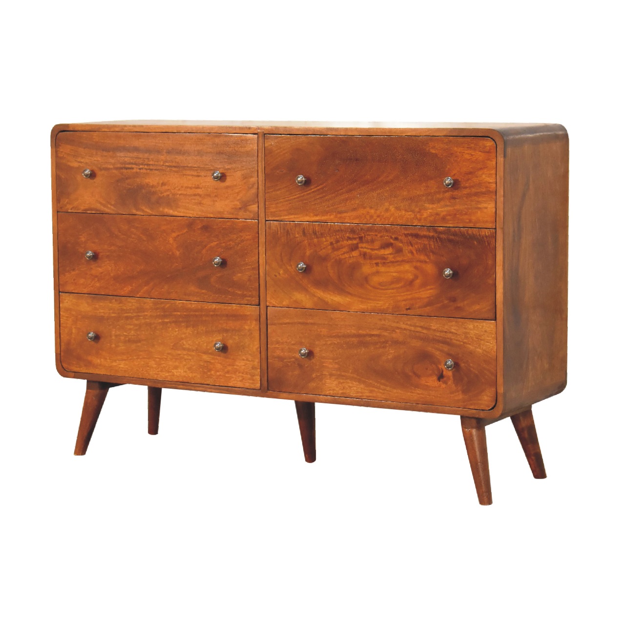 Large Curved Chestnut Chest - Image 4