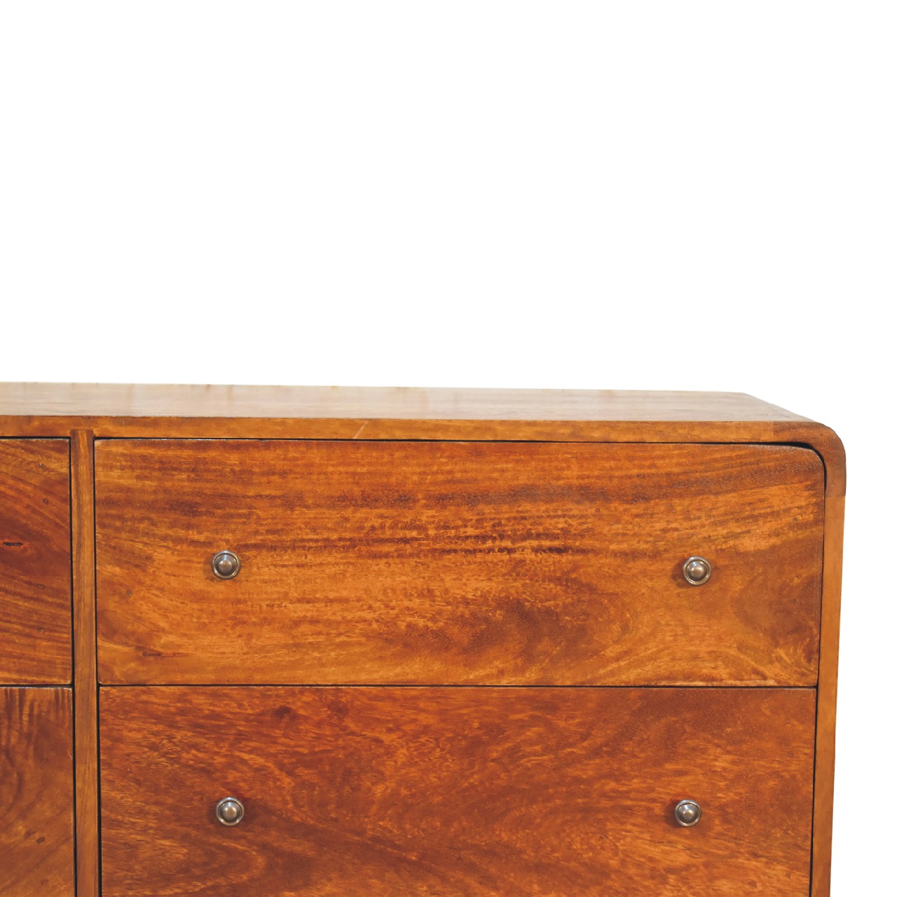 Large Curved Chestnut Chest - Image 5