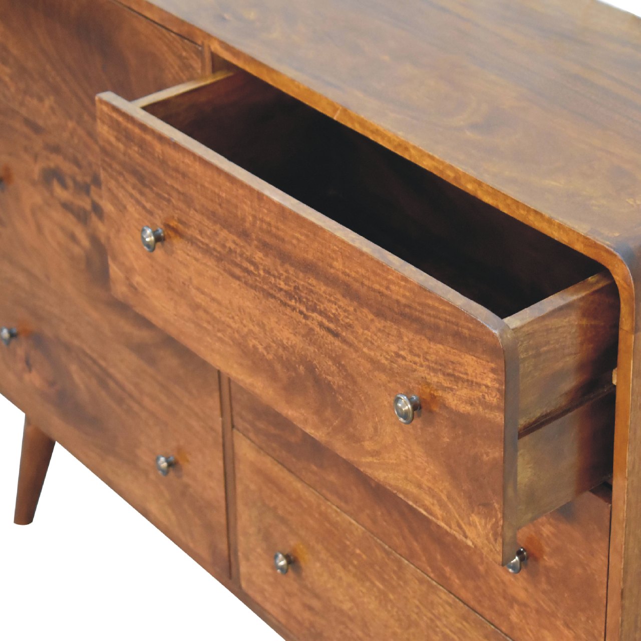 Large Curved Chestnut Chest - Image 6