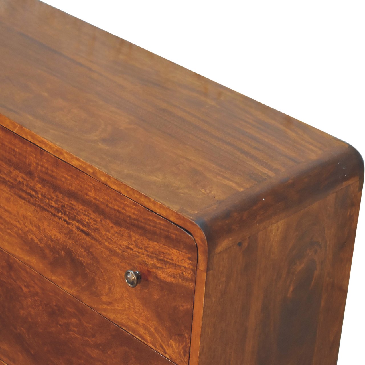 Large Curved Chestnut Chest - Image 7