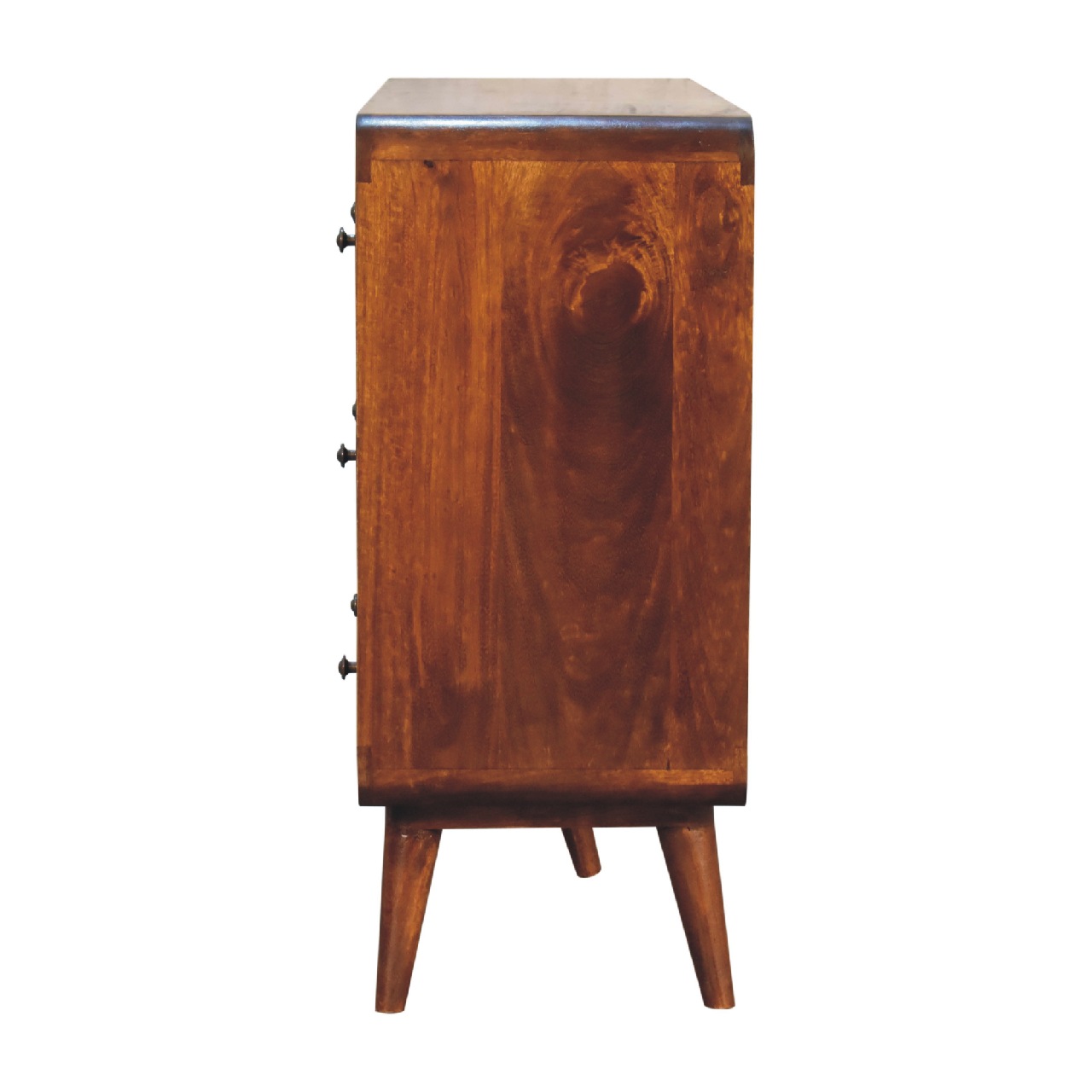 Large Curved Chestnut Chest - Image 9