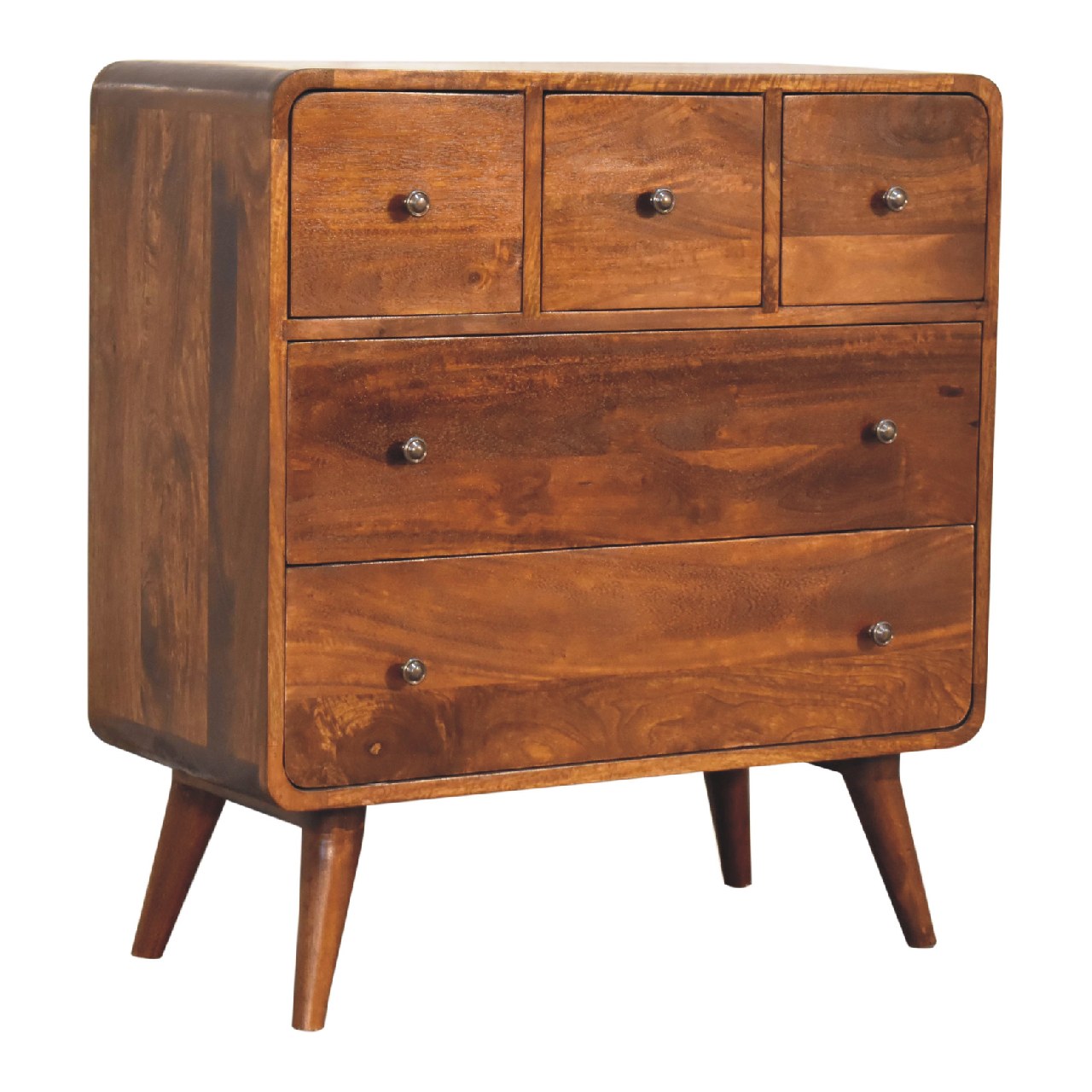 3 over 2 Curved Chestnut Chest - Image 4