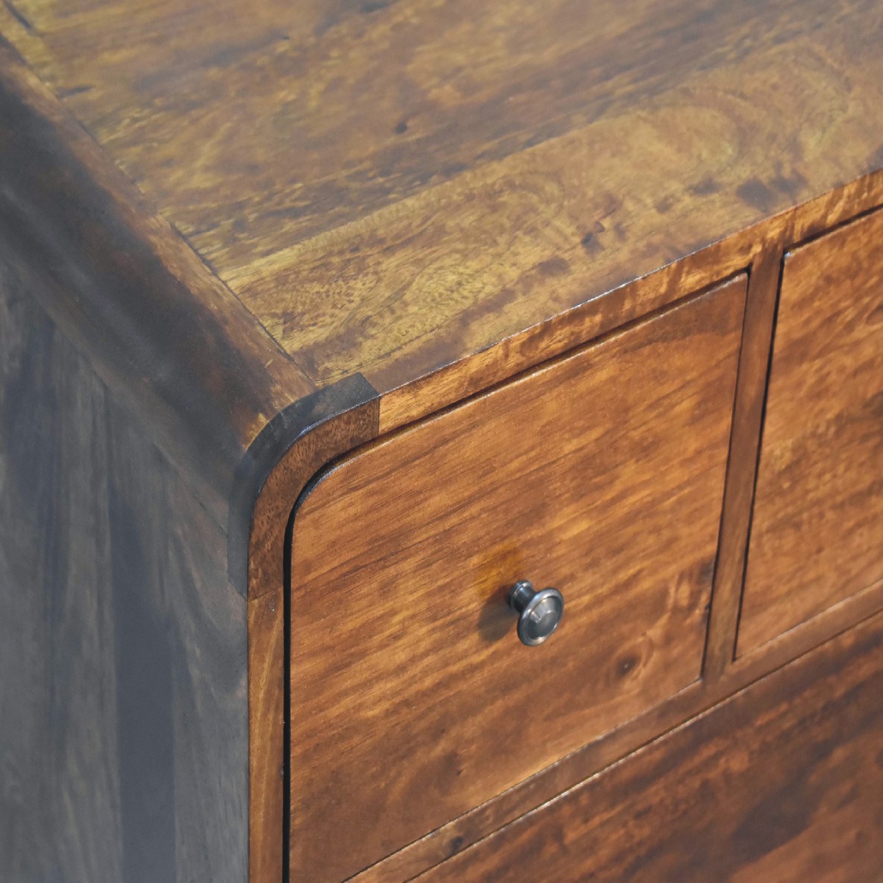 3 over 2 Curved Chestnut Chest - Image 6