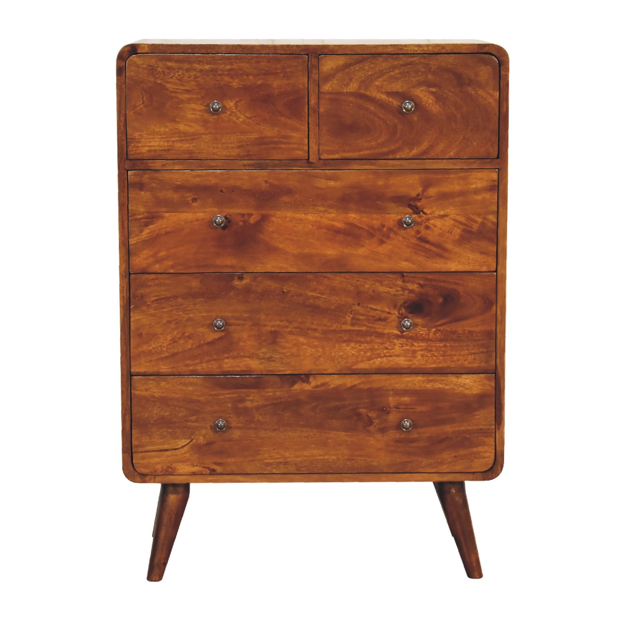 2 over 3 Curved Chestnut Chest - Image 2
