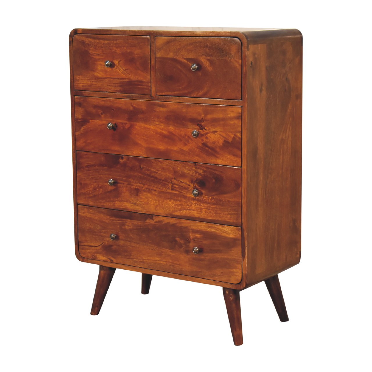 2 over 3 Curved Chestnut Chest - Image 3