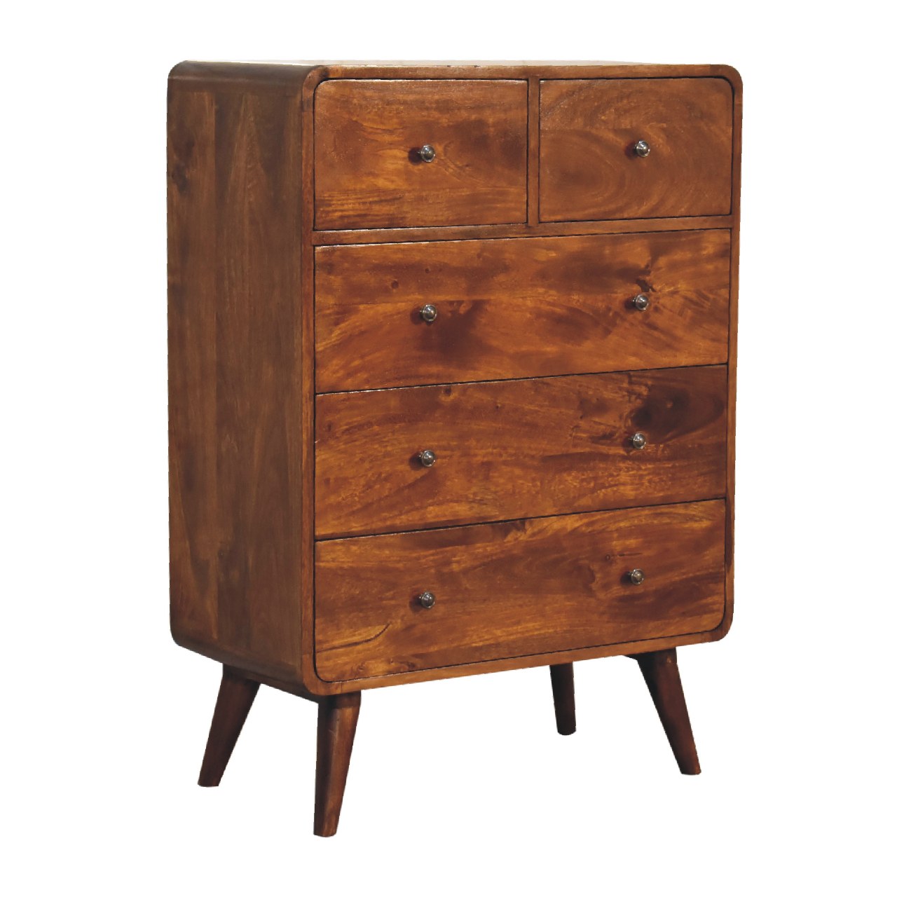 2 over 3 Curved Chestnut Chest - Image 4