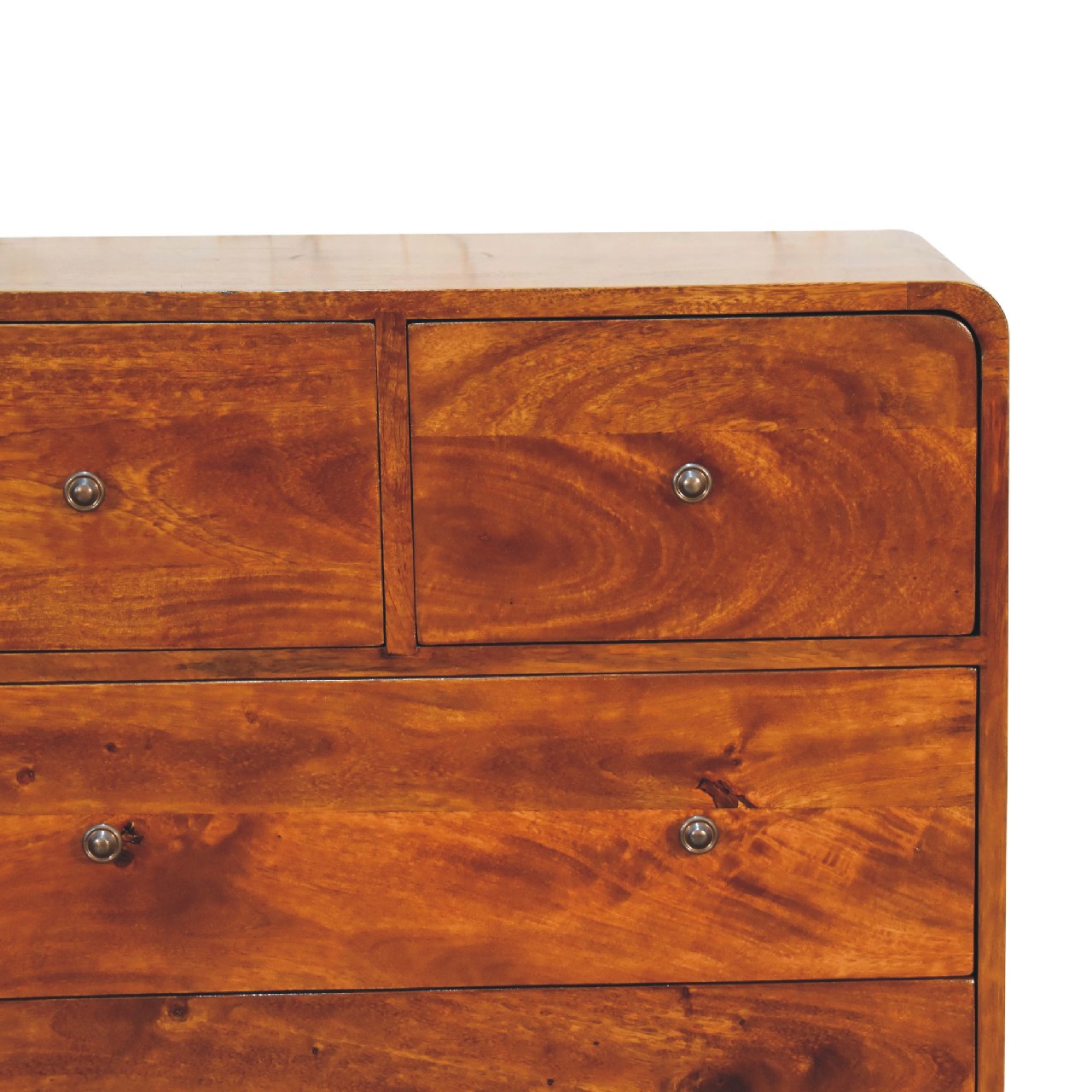 2 over 3 Curved Chestnut Chest - Image 5