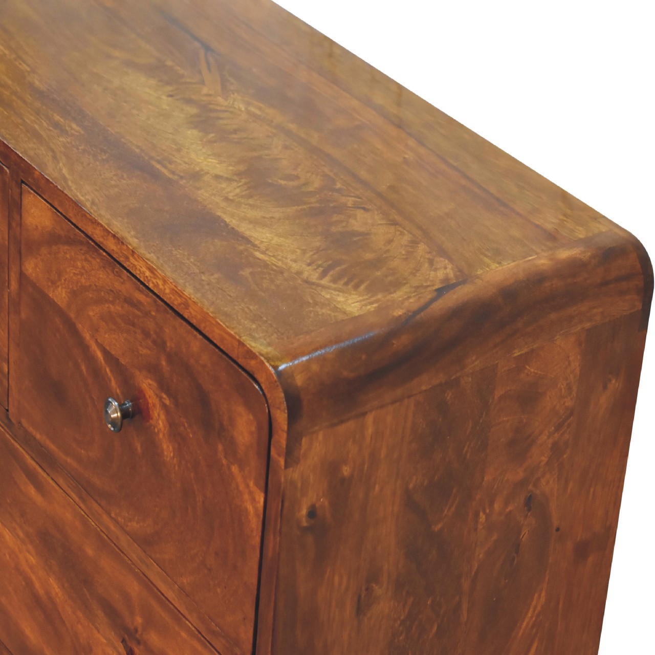 2 over 3 Curved Chestnut Chest - Image 6