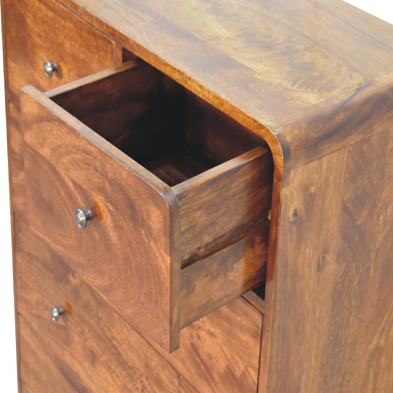 2 over 3 Curved Chestnut Chest - Image 7