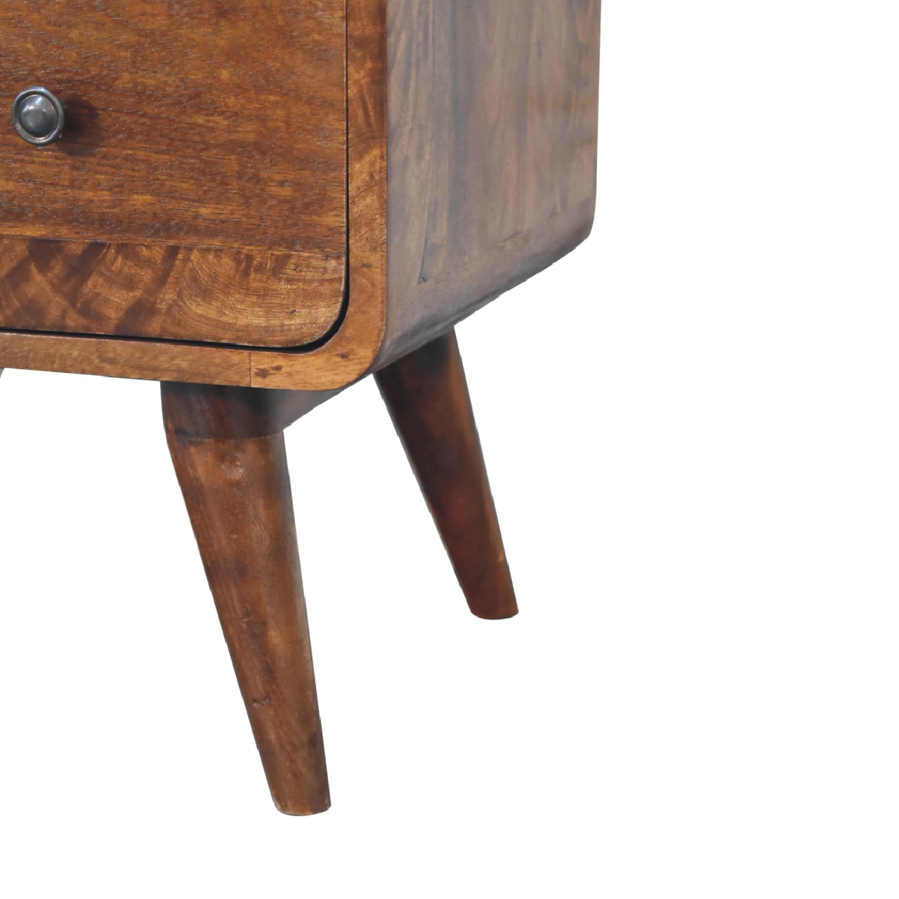 2 Drawer Curved Chestnut Chest - Image 8