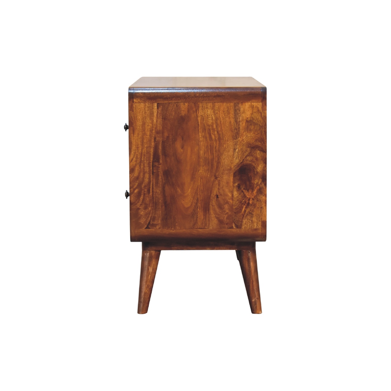 2 Drawer Curved Chestnut Chest - Image 9