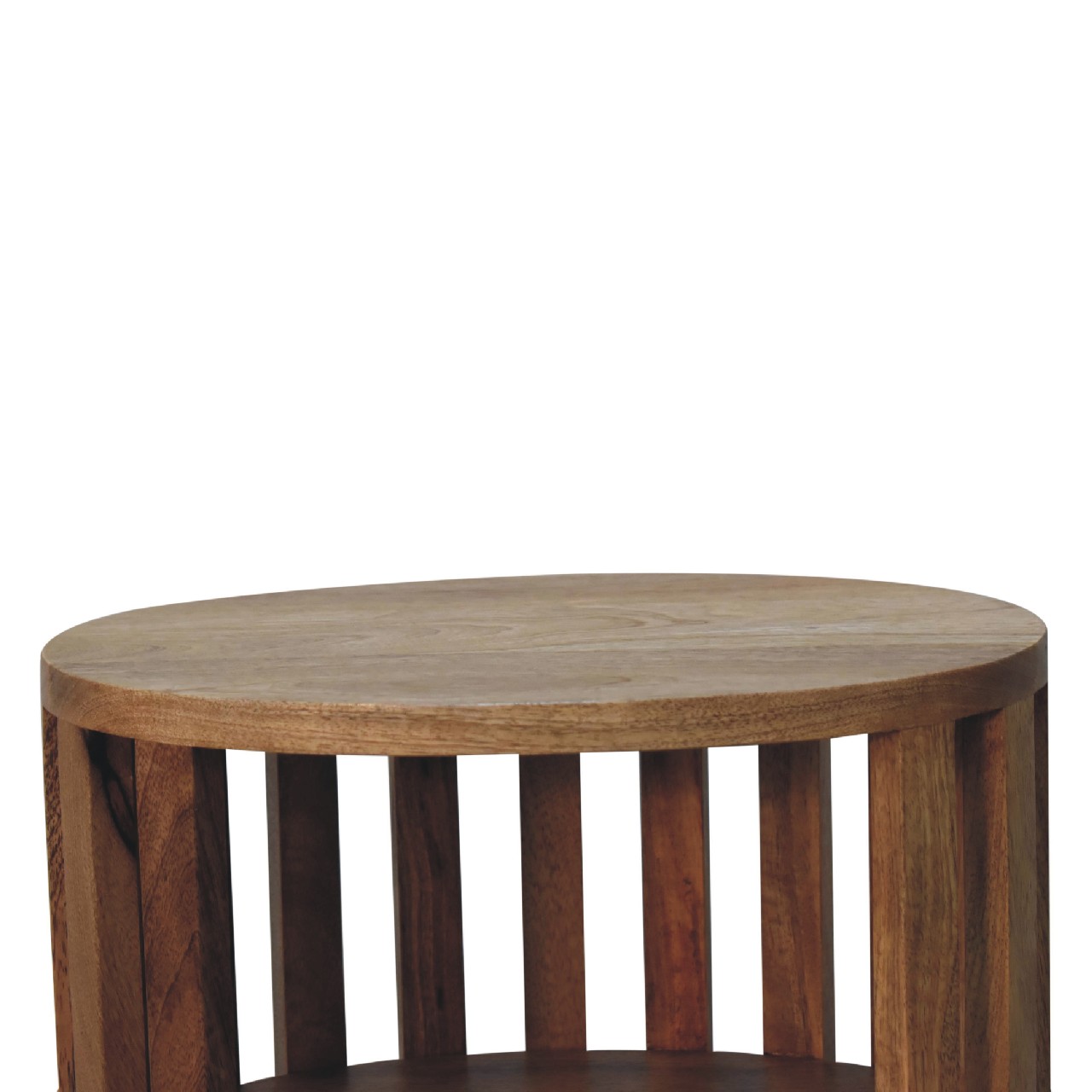 Ariella Double Shelf Oak-ish Bedside - Image 5