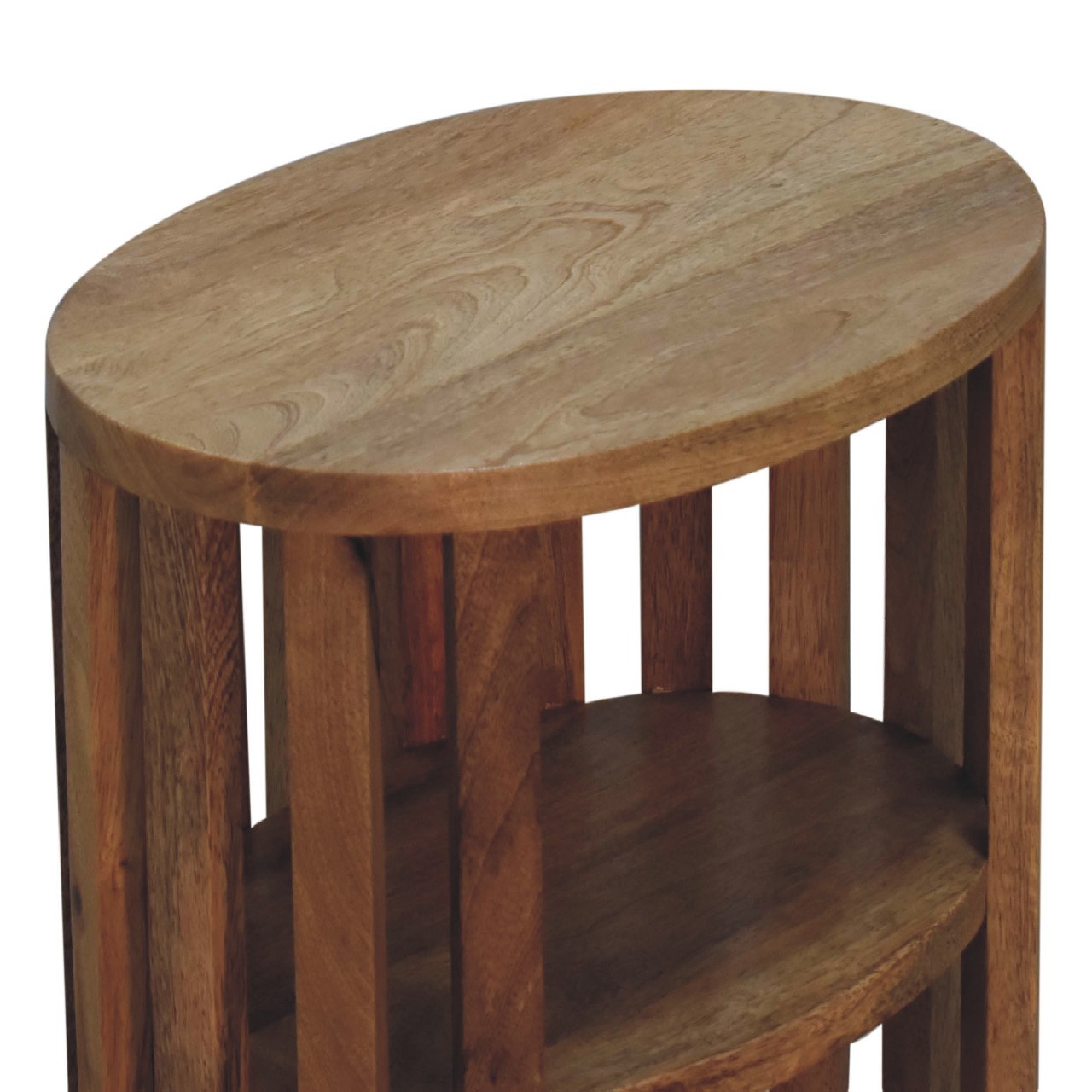 Ariella Double Shelf Oak-ish Bedside - Image 6