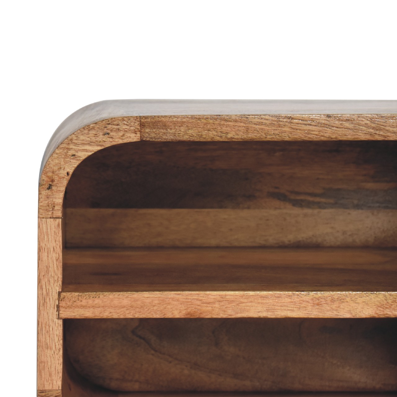 Oak-ish Floating Open Curve Bedside - Image 4