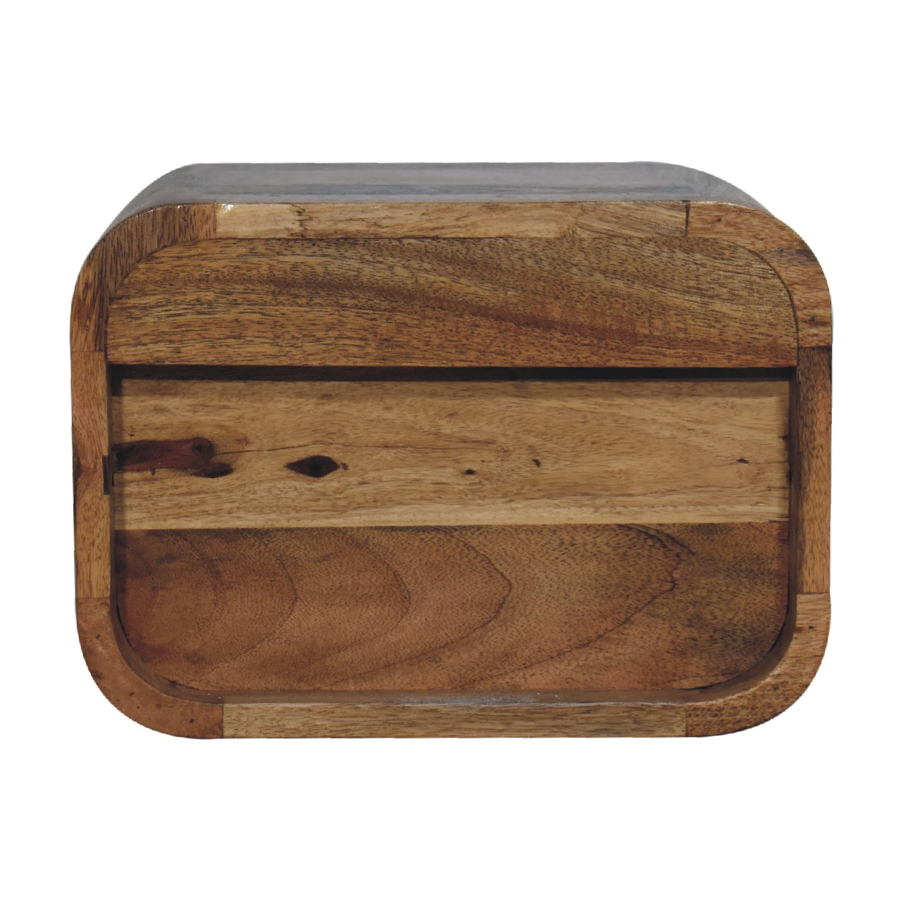 Oak-ish Floating Open Curve Bedside - Image 8