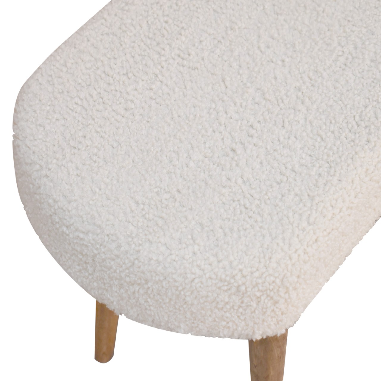 Cream Boucle Nordic Bench - Image 6
