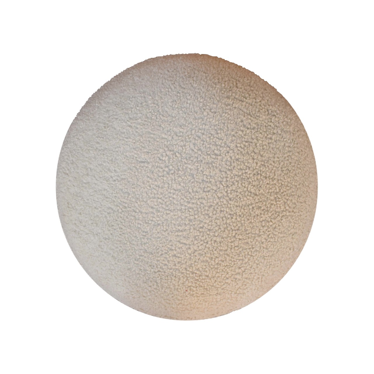 Cream Boucle Rounded Footstool - Image 8