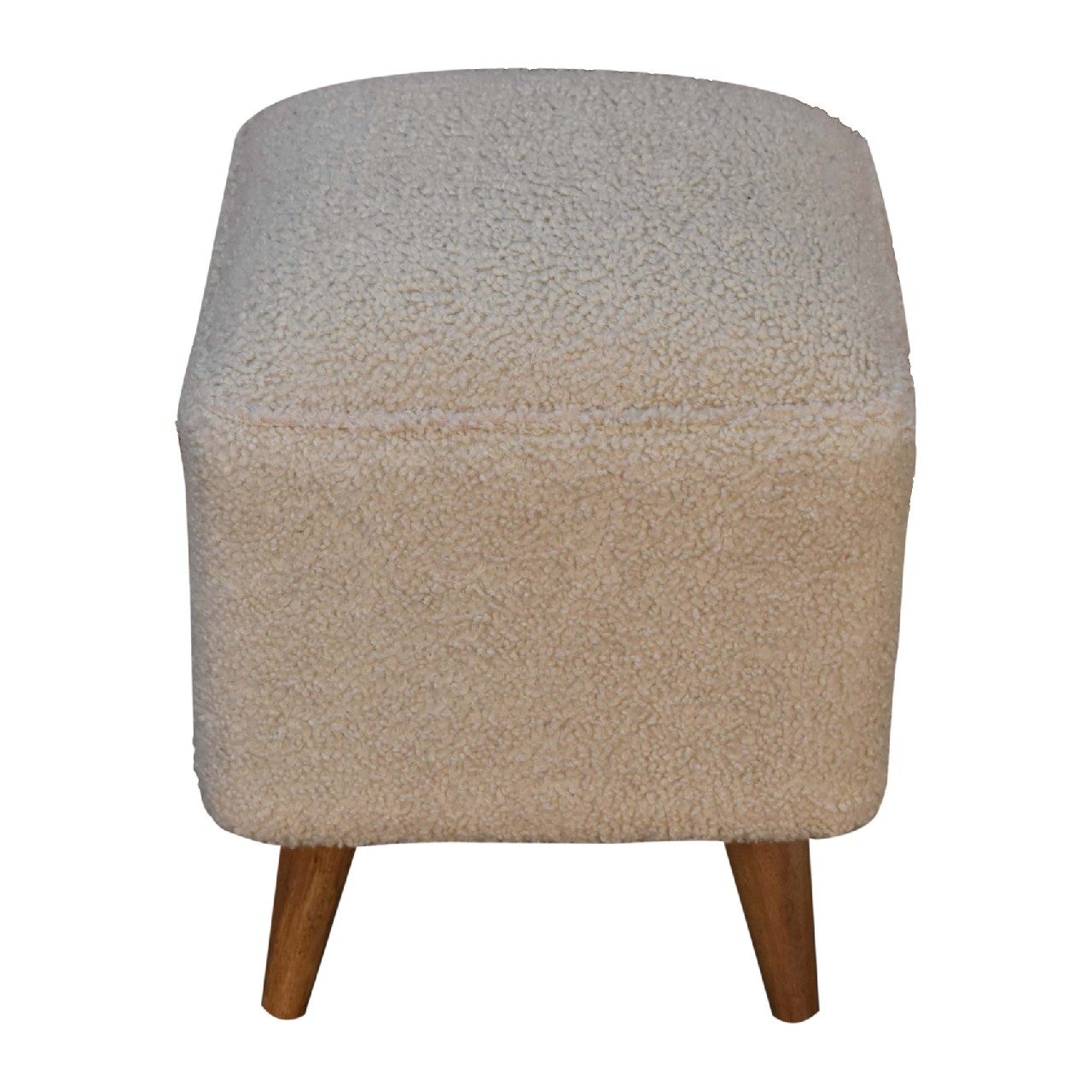 Cream Boucle Squoval Bench - Image 9