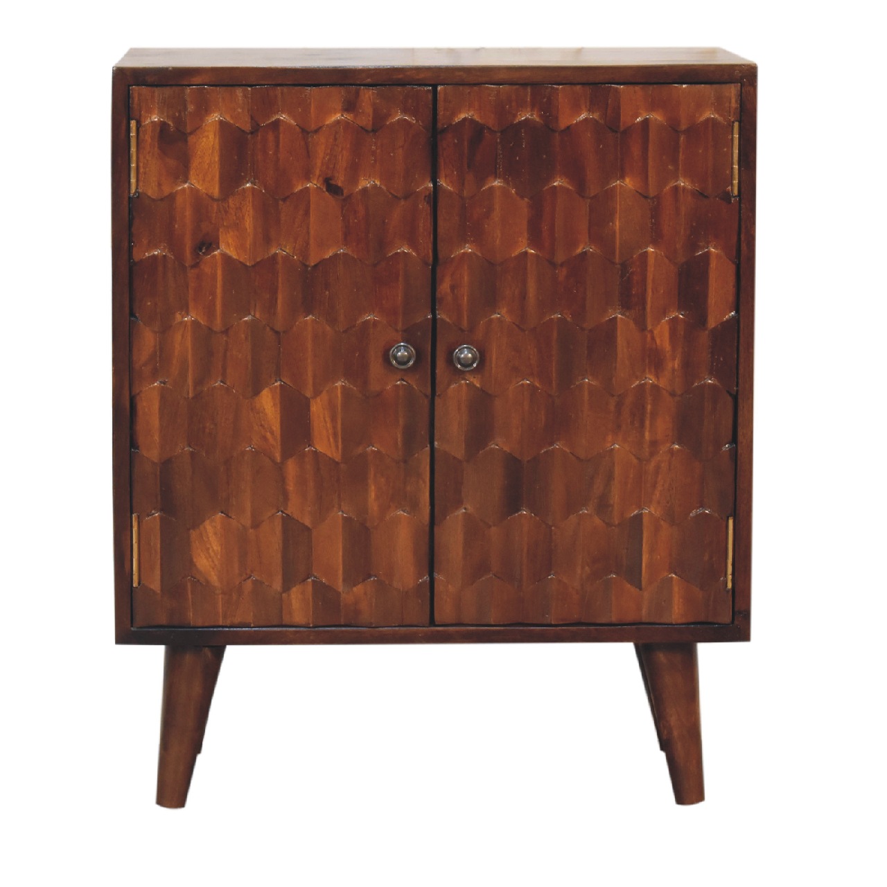 Chestnut Pineapple Carved Cabinet - Image 2